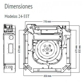 GIADA C 36 CASSETTE  BOMBA CALOR SPLIT INVERTER DC (1x1)  FERROLI