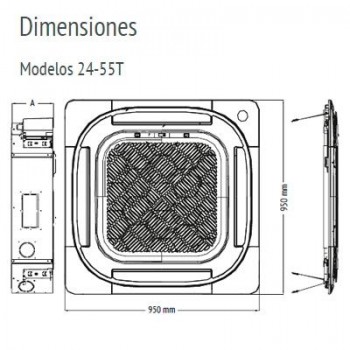 GIADA C 36 CASSETTE  BOMBA CALOR SPLIT INVERTER DC (1x1)  FERROLI
