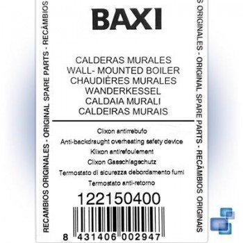 CLIXON ANTIRREBUFO TERMOSTATO SEGURIDAD ANTI-RETORNO BAXI