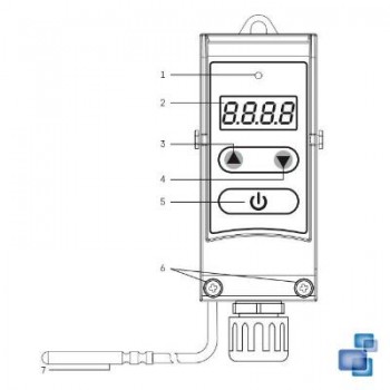 TERMOSTATO DIGITAL DE CONTACTO CON SONDA KP5684 KEWEL