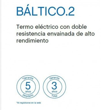 TERMO ELECTRICO BALTICO.2 100L BIPOSIONAL RESISTENA ENVAINADA