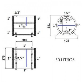 DEPÓSITO INERCIA AERO 3 - 30 LITROS AQUAFLEX