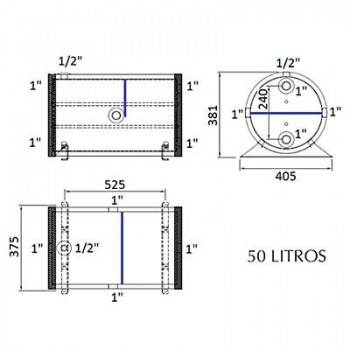 DEPÓSITO INERCIA AERO 5 - 50 LITROS AQUAFLEX