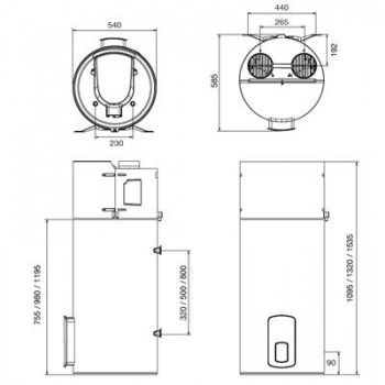 BOMBA DE CALOR ACS AEROMAX CONCEPT R290 85 LITROS
