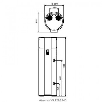 BOMBA DE CALOR ACS AEROMAX VS R290 240 LITROS THERMOR