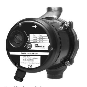 BOMBA BGPA  ACS INOXIDABLE 3 VELOCIDADES BUPA 25-10.0 N180 H35340210
