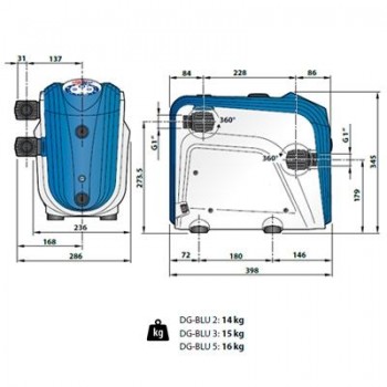 GRUPO AUTOMATICO DG-BLU 3 loT   PRESURIZACION CON INVERSOR PEDROLLO