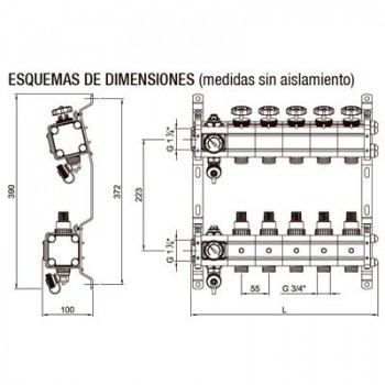 COLECTOR PM 11/4 para FAN-COILS FC 5S SYSCLYMA