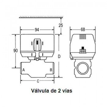 VÁLVULA DE 2 VÍAS ON/OFF SPDT VC6613A - HONEYWELL