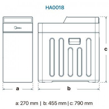 DESCALCIFICADOR 18 LITROS HARMONY IoT MIDEA HA0018