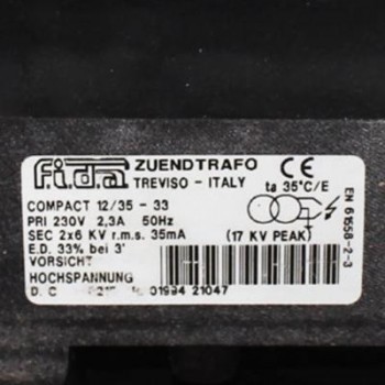 TRANSFORMADOR QUEMADOR FIDA COMPACT SP4I 12/35 33